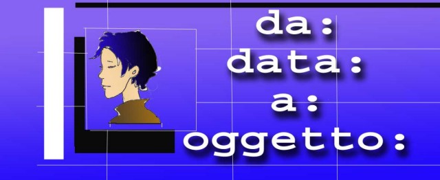 Immagine delle intestazioni di una e-mail (Per leggerne la descrizione proseguire nel link). Si vede a sinistra una foto segnaletica del volto di Li Hacker, di profilo. Sulla destra, allineate centralmente, le scritte: 'da', 'data', a 'oggetto'.