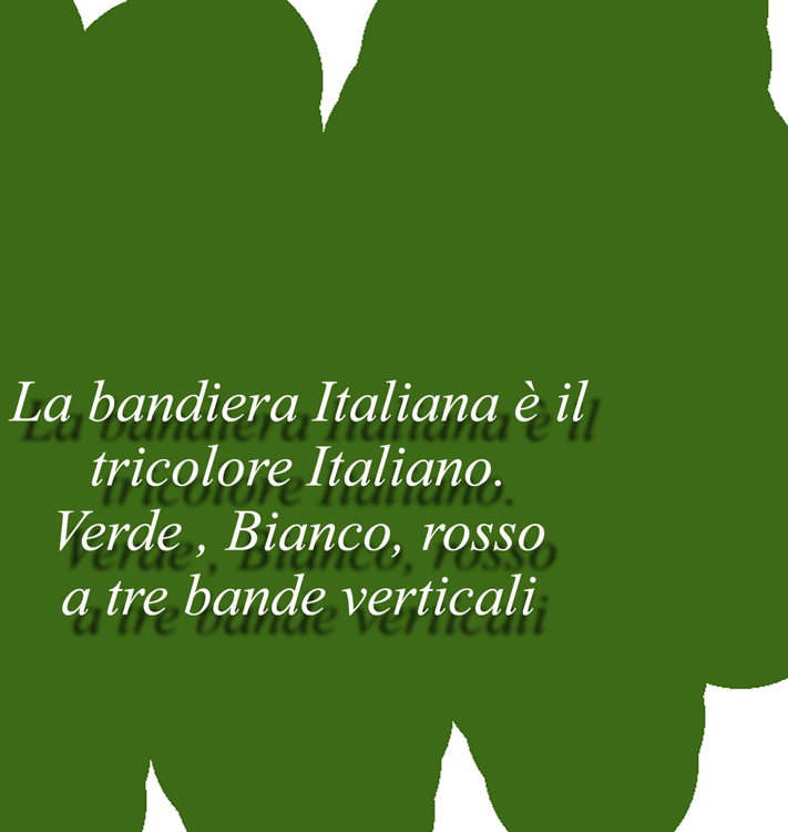 Particolare del verde con la citazione della Costituzione italiana..