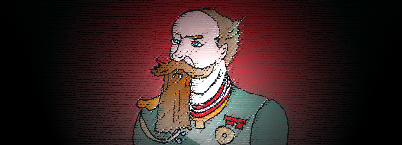 Immagine di Vittorio Emanuele II.(Per leggerne la descrizione proseguire nel link). Si vede il busto del re, il volto caratterizzato da una lunga e prominente barba. Indossa l'uniforme militare.
